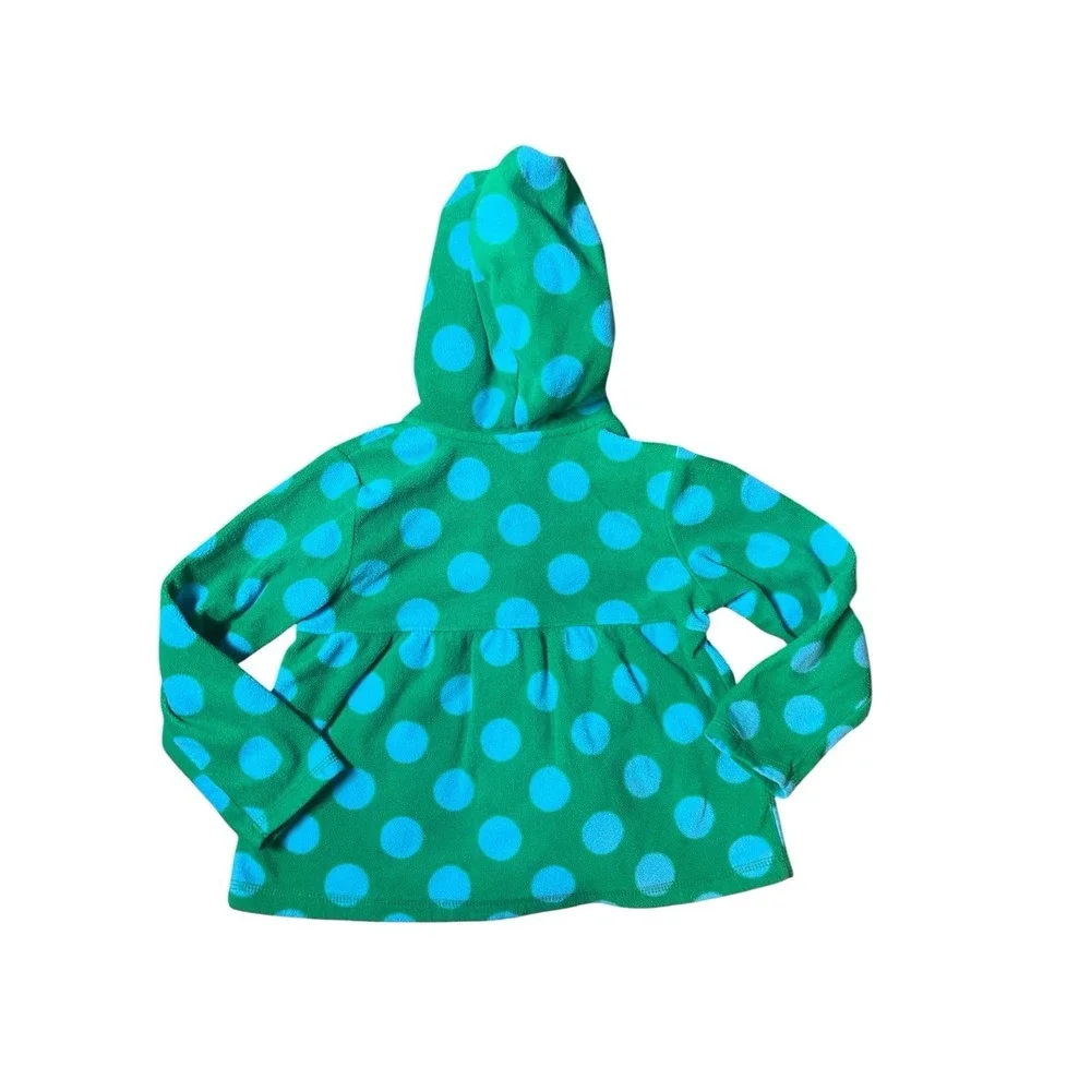 Carter's Toddler Girls Fleece Long Sleeve Hoodie With Polka dots Size 4T